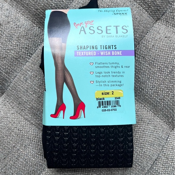 ***NWT***Bundle Pack - Spanx Assets Black Shaping Textured Tights - Picture 2 of 4